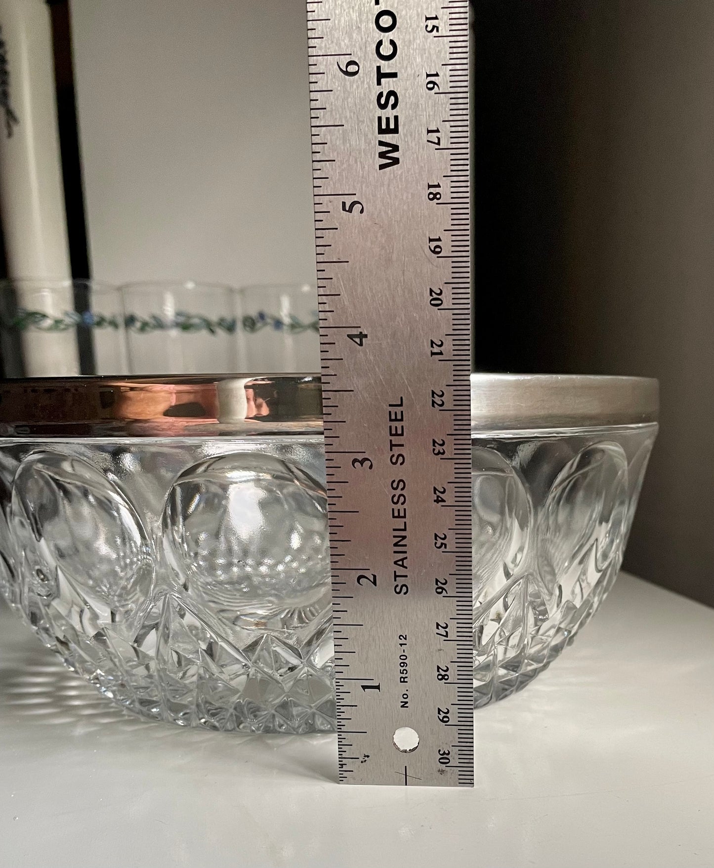 1950's Large Diamond Cut Bowl