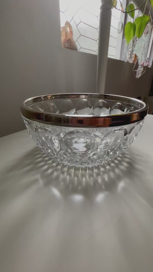 1950's Large Diamond Cut Bowl